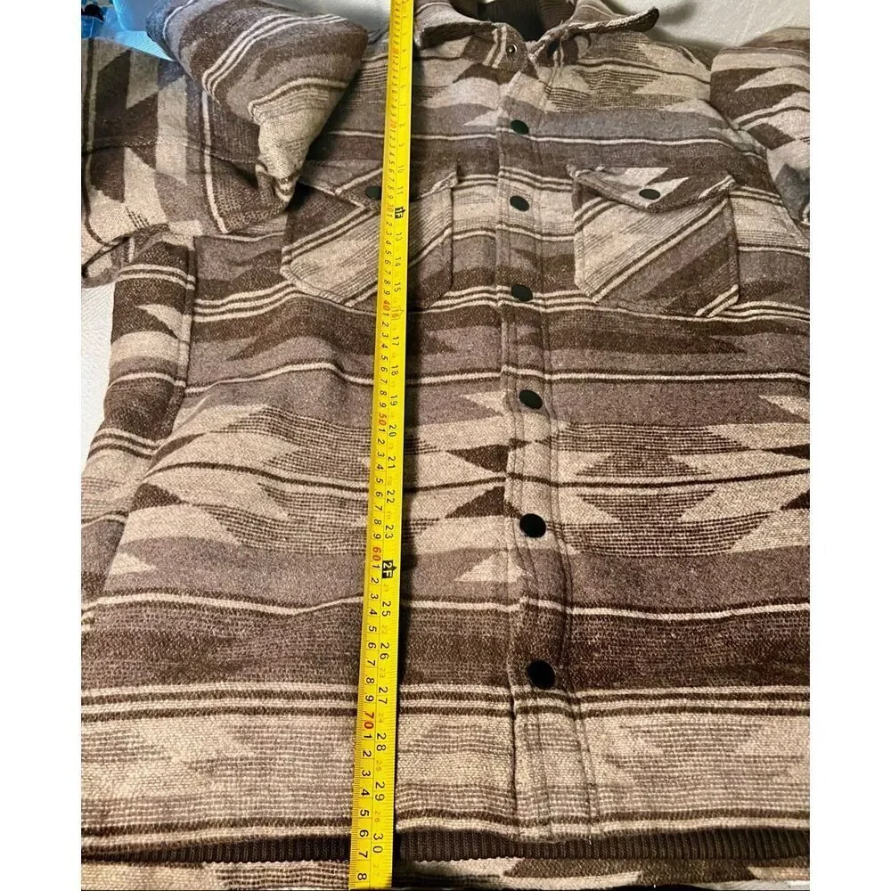 NWT JACHS New York Men's Aztec Sherpa-Lined Shirt Jacket Size XL
